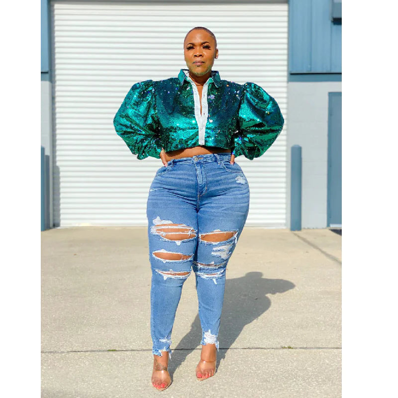 Pantalones Vaqueros Grandes para Damas