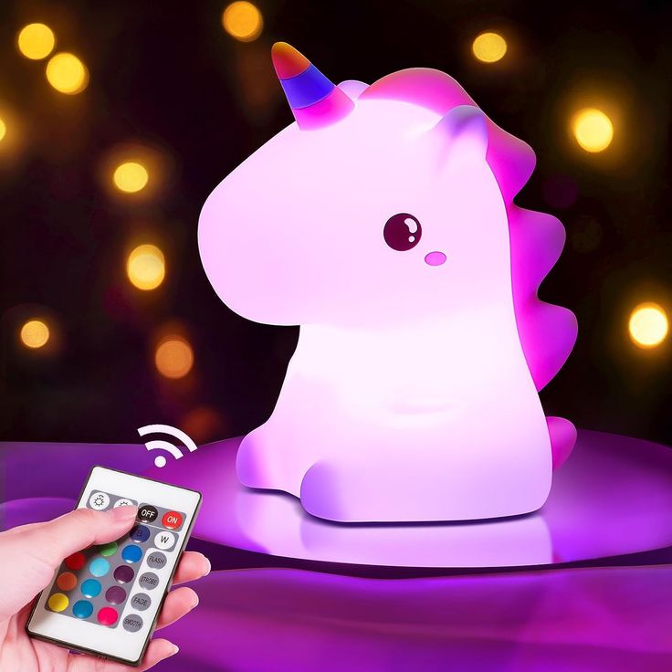 Lámpara de Noche de Mesita LED Unicornio
